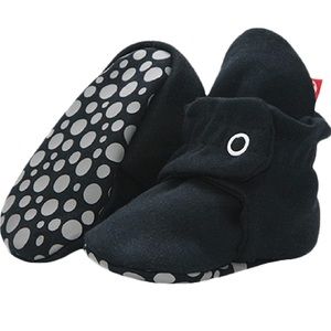 Zutano Black Organic Cotton Baby Booties